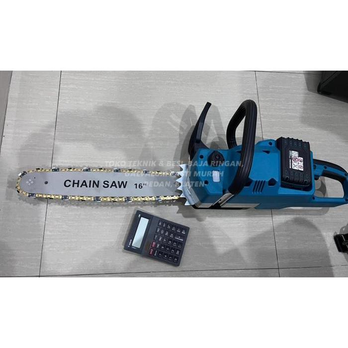 Chainsaw Batrai Modern 16" Brushless Electric Saw 16inch Gergaji cas