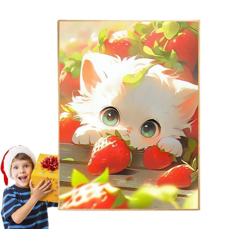 DIY Oil Painting Cat Digital Painting By Numbers DIY Gift Canvas Painting Kits For Kids Beginners DI
