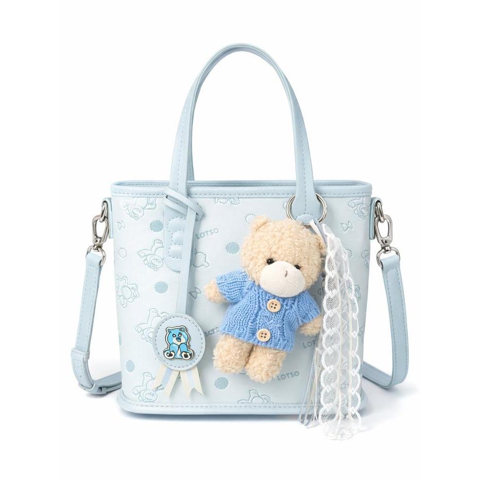 Lotso Blue Mini Tote Bag Teddy Bear Biru Tas Lucu Premium