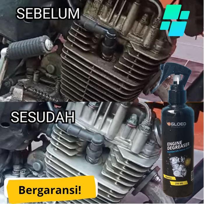 Cairan Pembersih Kerak Mesin Motor Dan Mobil Gloed Engine Degreaser 1 Liter Car Pasti Ori