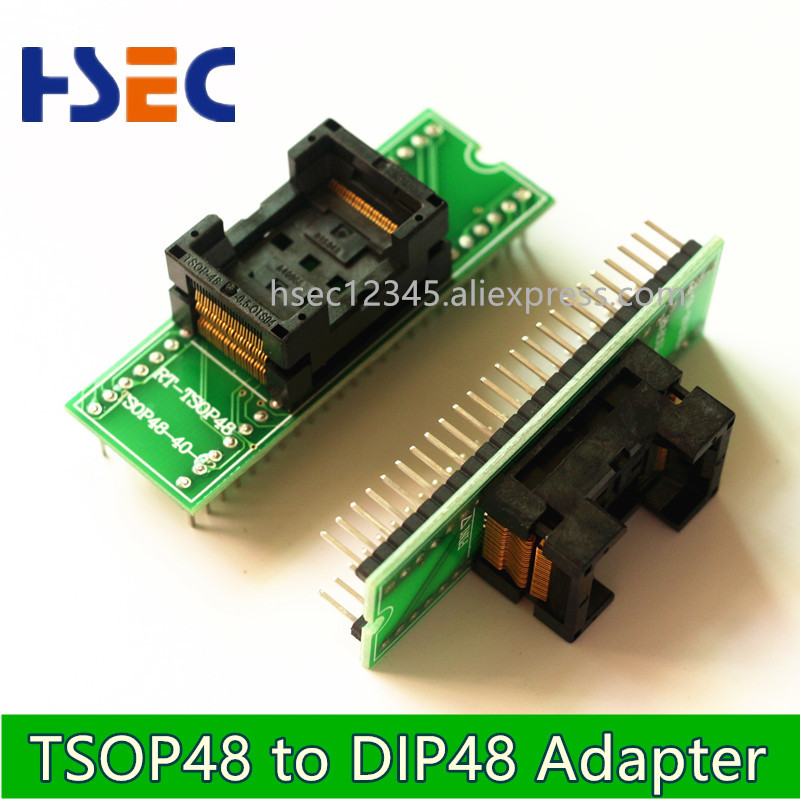 Gold Plating Original TSOP48 to DIP48 adapter TSOP48 socket NAND for RT809F RT809H bios programmer