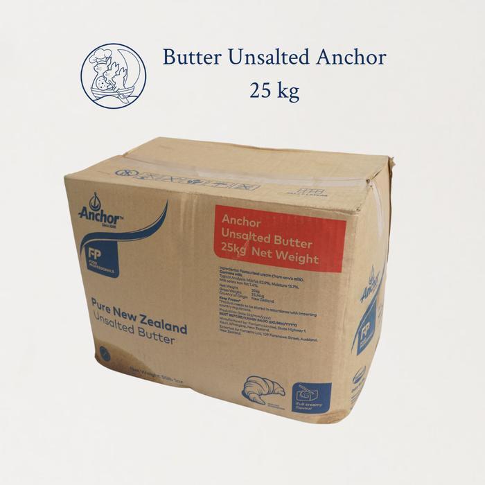 Butter Anchor Unsalted/Butter Anchor Tawar Repack 500gr,1kg.25kg - 25 kg