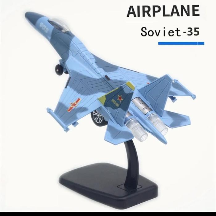 Miniatur Diecast Pesawat Tempur F16 F18 F35 Lt6 Sr71 Soviet Su 35 J15