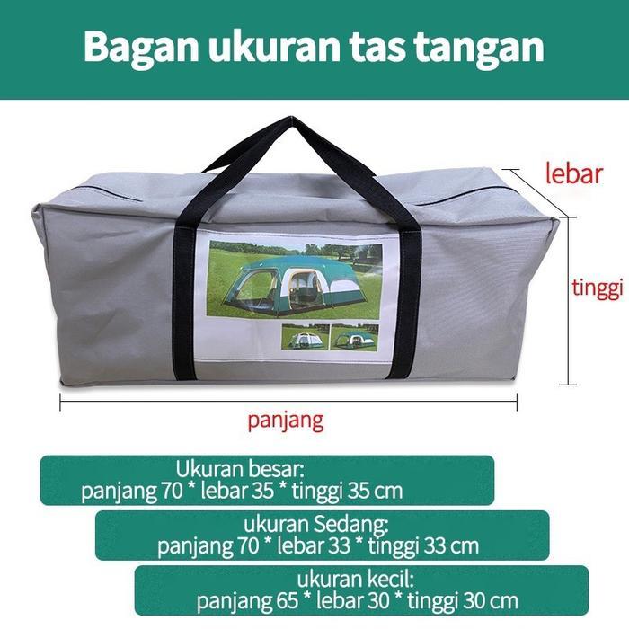 Tenda Camping 4-6 Orang Portable Waterproof Camping Tent Ruang Besar UV Protect Ventilasi Tenda 6-8