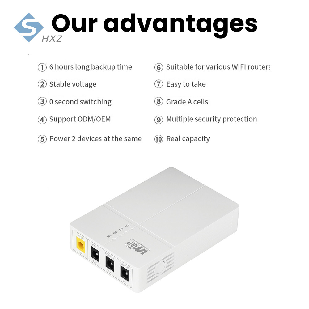 7800Mah Ups Backup Power Supply Portable Uninterruptible Power Bank 9V 12V 1A 2A 3A Dual Dc Output