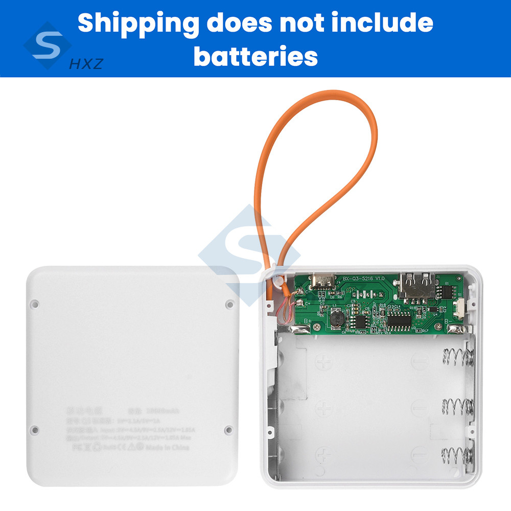 Diy 10000Mah Power Bank Kit With Lcd Display, 10W/22.5W Solder-Free 18650 Battery Case For Iphone