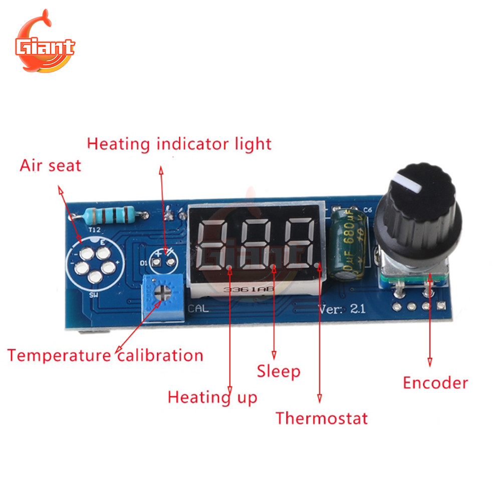 DIGITAL WELDING STATION CONTROLLER DIY ELECTRIC SOLDERING IRON HEATING INDICATOR TEMPERATURE
