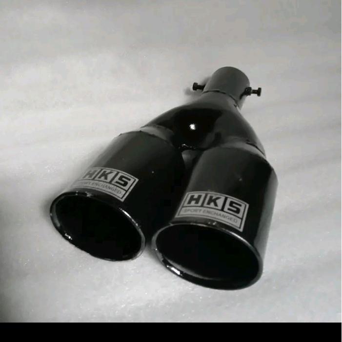 FREE ONGKIR KNALPOT MOBIL HKS SUOS JET BUSS CABANG 2 WARNA HITAM COCOK BUAT MOBIL BENSIN DAN SOLAR