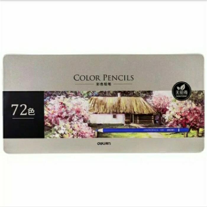 Deli 72 Color Pencil - Professional Oil-Based Colored Pencils