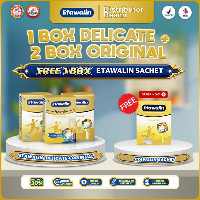 Buy 1 Delicate +2 Box Original Get 1 Etawalin Sachet Ii Susu Kambing Etawa Asli Ii Susu Etawalin