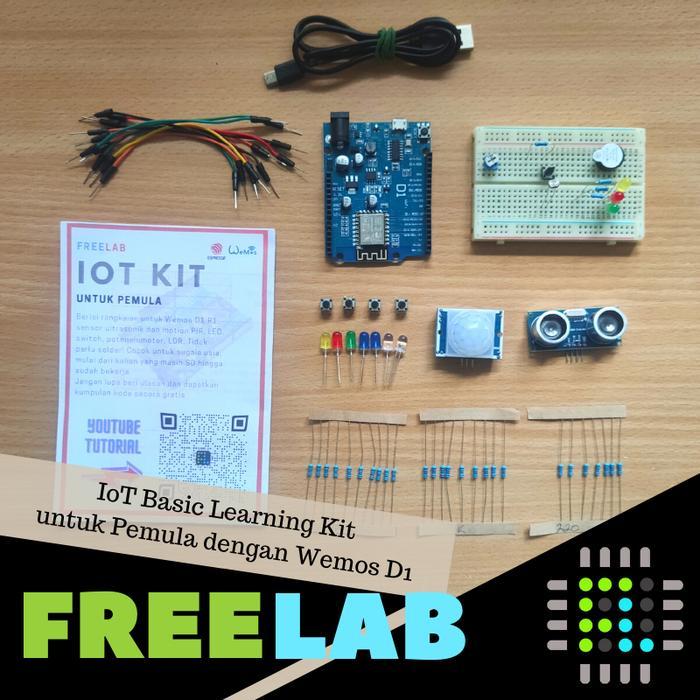 TERMURAH IOT BASIC LEARNING KIT U/ PEMULA DG WEMOS D1 + IDE + BLYNK APP