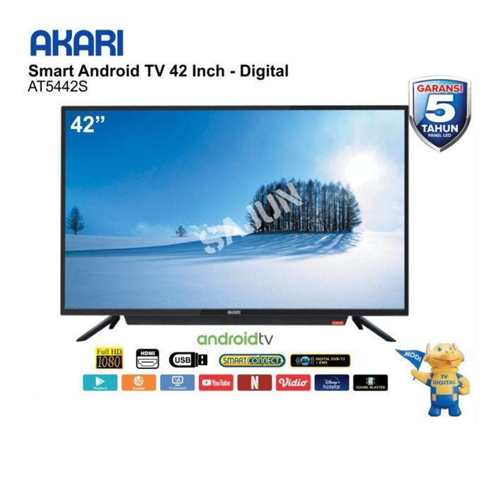 Akari Smart TV 42 Inch AT-5442S Android TV Smart Connect Digital TV - PACKING BIASA