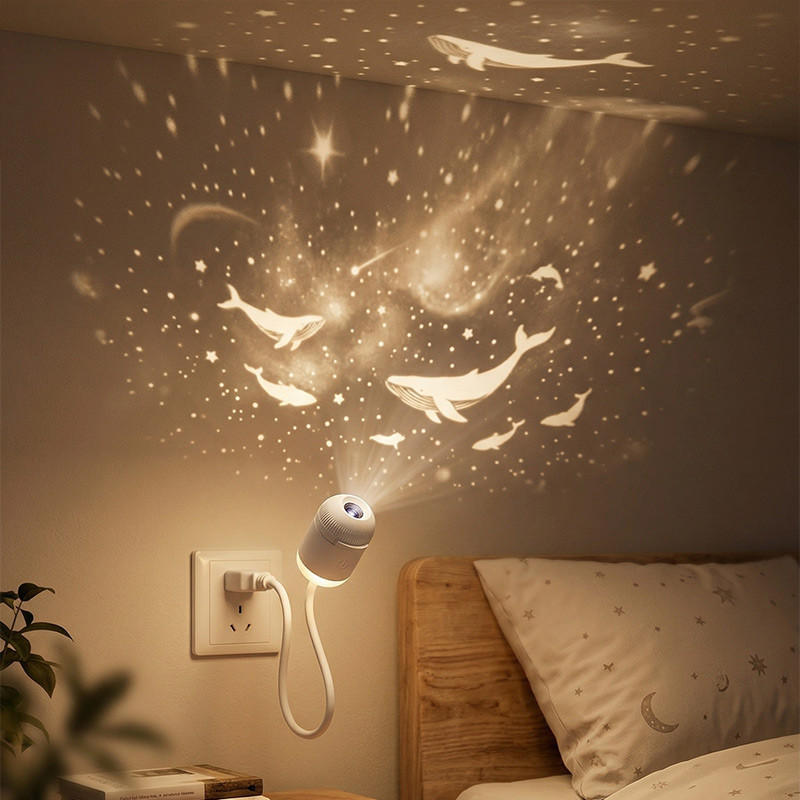 Dual Mode Mini Galaxy Starry Sky Projector Night Light 2-IN-1 Night Light Mode & Starry Sky Mode