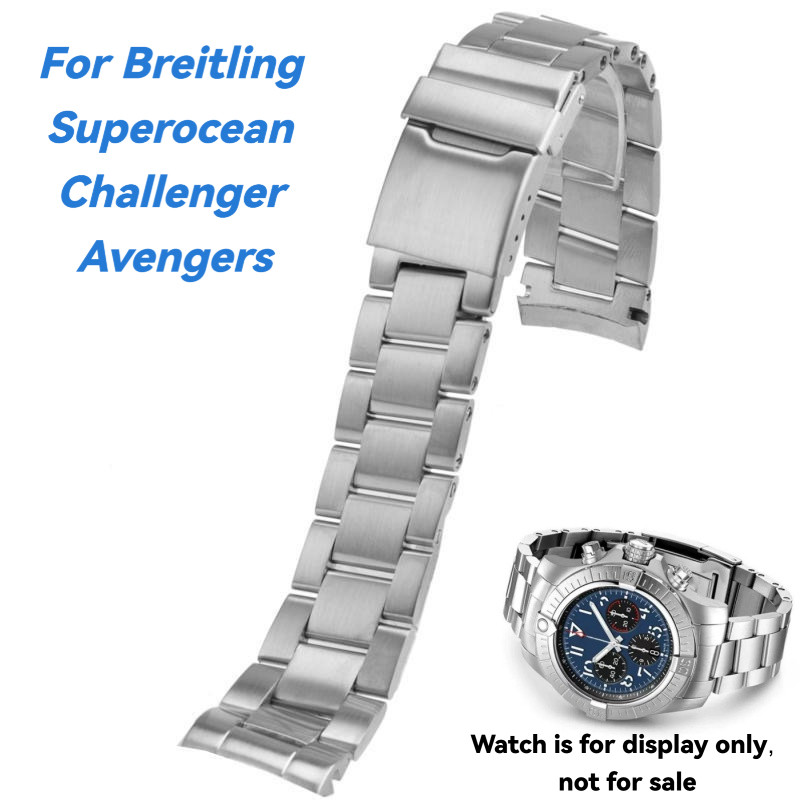 22mm High-Quality Curved Interface Stainless Steel Watch Bracelet for Breitling Superocean