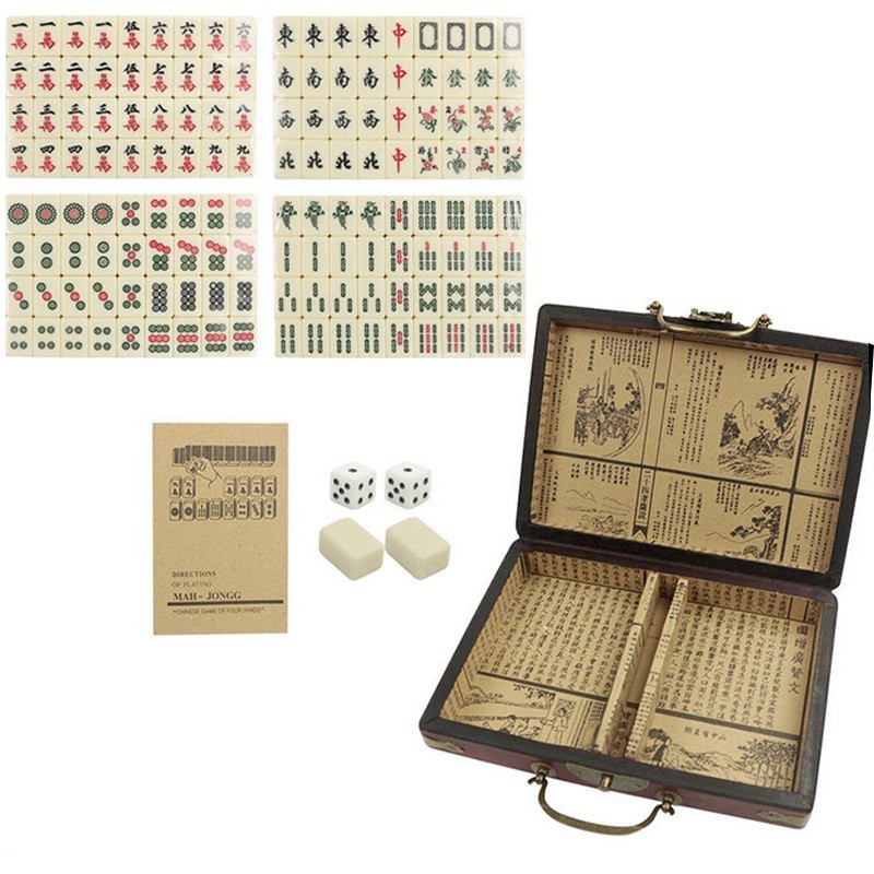 Chinese Culture Mahjong Game Set, Family Game Mahjong With Instructions, Chinese Traditional Mahjong