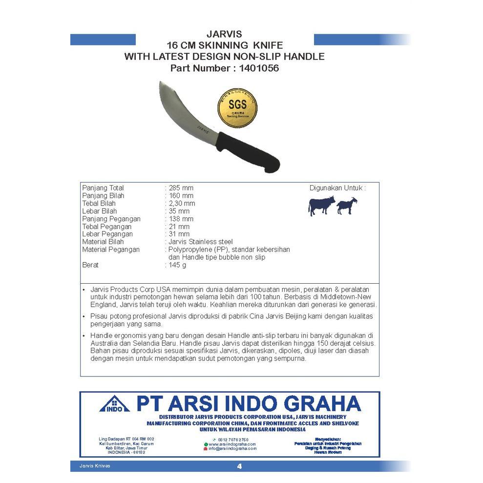1401056 JARVIS 16 CM SKINNING KNIFE WITH LATEST DESIGN NON-SLIP HANDLE