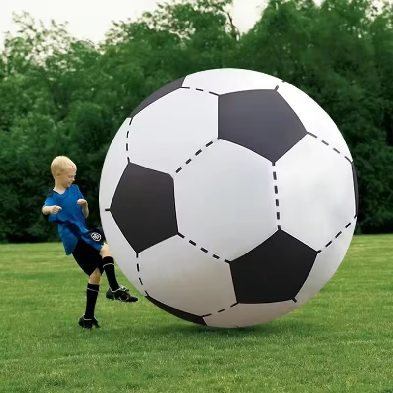 Bola Sepak bola tiup raksasa bahan PVC tebal, bola sepak bola pantai