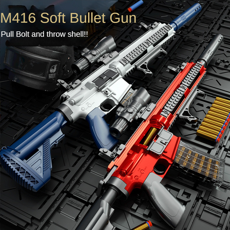 M416 Soft Bullet Gun Toy Soft Eva Sniper Rifle Manual Loading