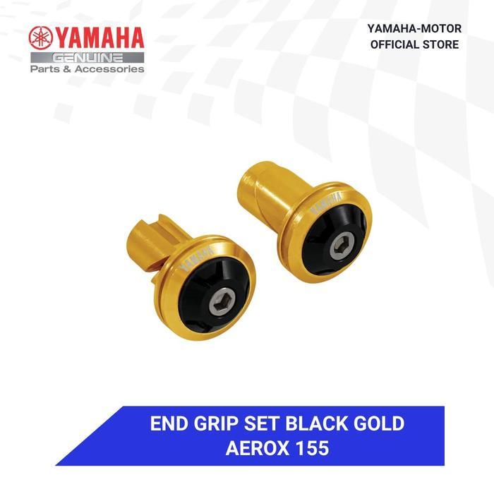 Yamaha Aerox 155 End Grip Set Black Gold