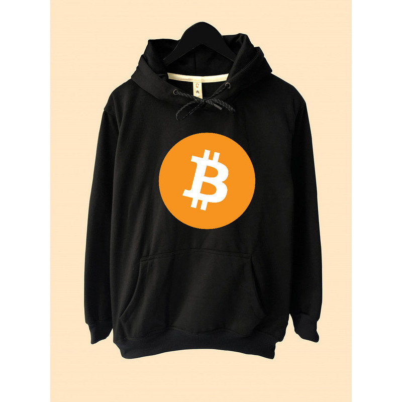 Jaket Hoodie Bitcoin logo