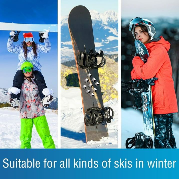 Snowboard Stomp Pads Self Adhesive Pyramid Studs Snowboard Grip Stomp Pad Metal Ski Stomp