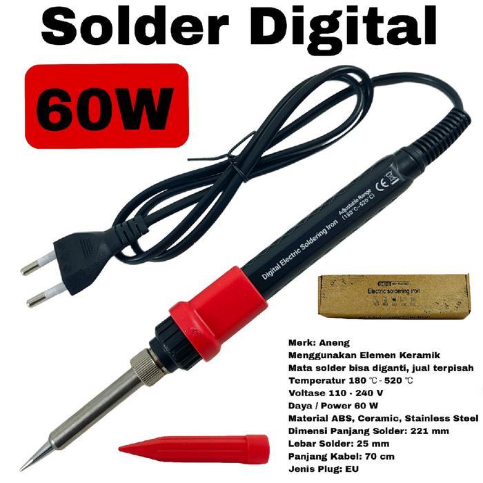 Solder Digital 60W Temperatur Control Solder Aneng Temperature Lcd Display 60 Watt