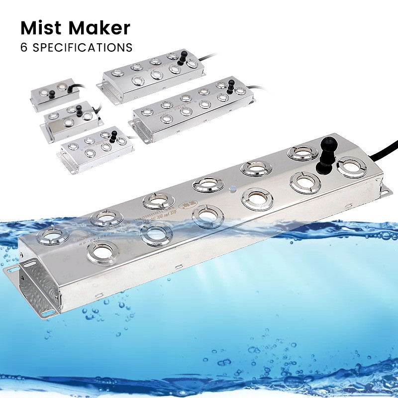 2/4/6/8/10/12 Head Ultrasonic Mist Maker Fogger for Air Humidifier Hydroponics Nebulizer Ultrasonic