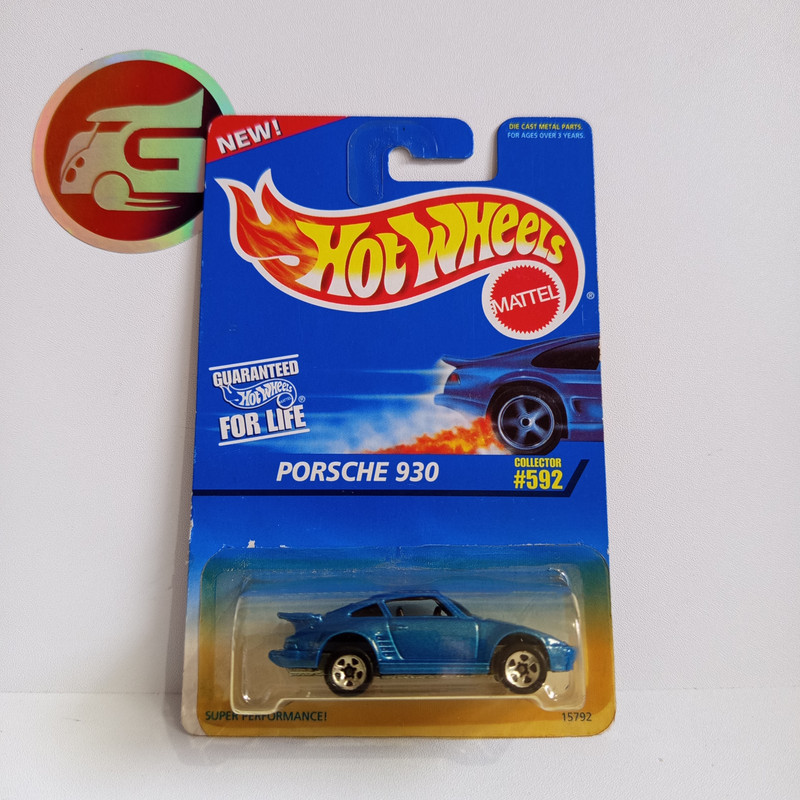 Hot Wheels Porsche 930 Blue/Biru Blue Card (Bubble Not Mint) - Hotwheels