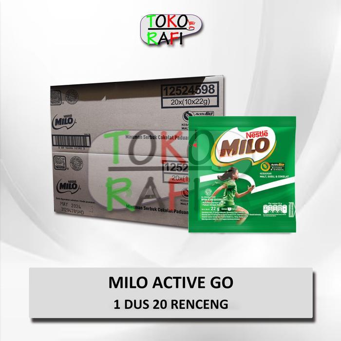 Ready 1 Dus - Milo Sachet Susu Bubuk Milo Activ Go 22Gr X 10 Sachet 1 Dus Isi 20 Renceng