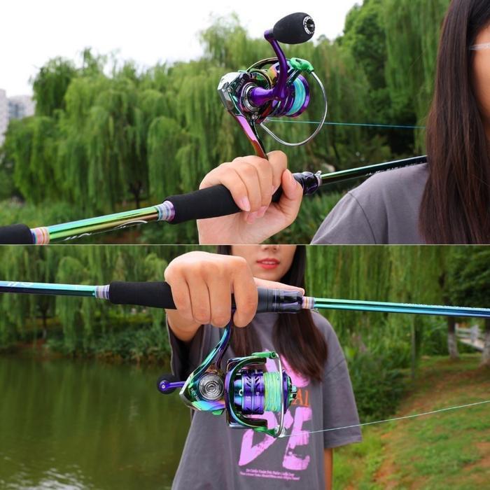 Joran Reel Pancing Set Pancing Cod 1.8M Dan Rasio Gear 5.2:1.Reel Pancing Set Lengkap 1Set Joran Set