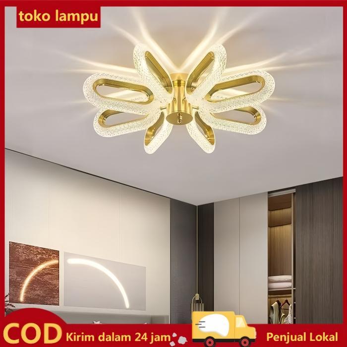 Lampu kristal ruang tamu lampu gantung kristal mewah cahaya lampu plafon ruang tamu kamar tidur