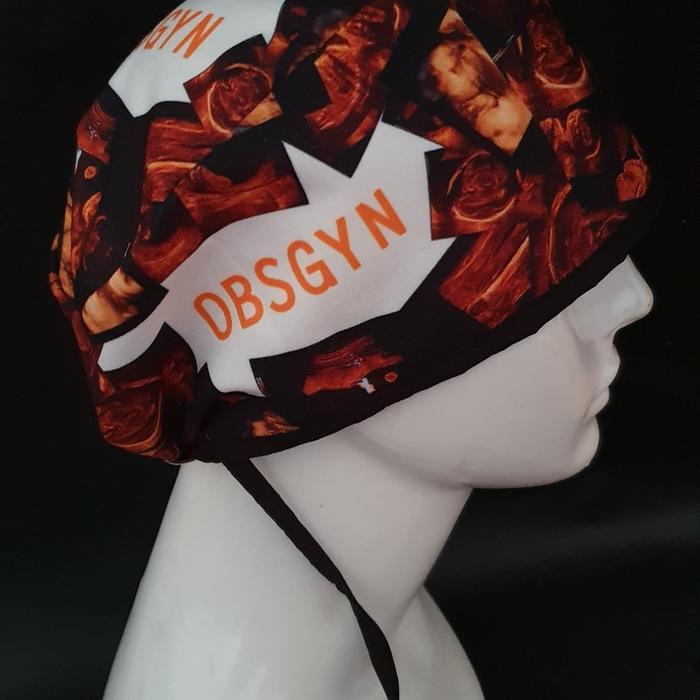 Obsgyn Usg 3D Black Topi Operasi/Surgical Hat Dokter/Obsgyn/Bidan New