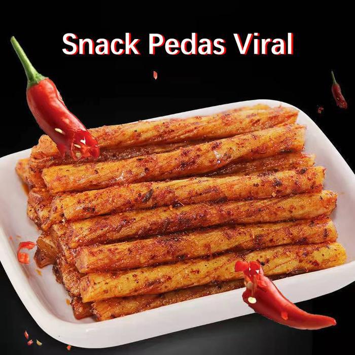 Halal Snack Stik Pedas Stick Pedas Spicy Camilan Snack Viral Camilan Pedas Gurih Khas China /10Pcs