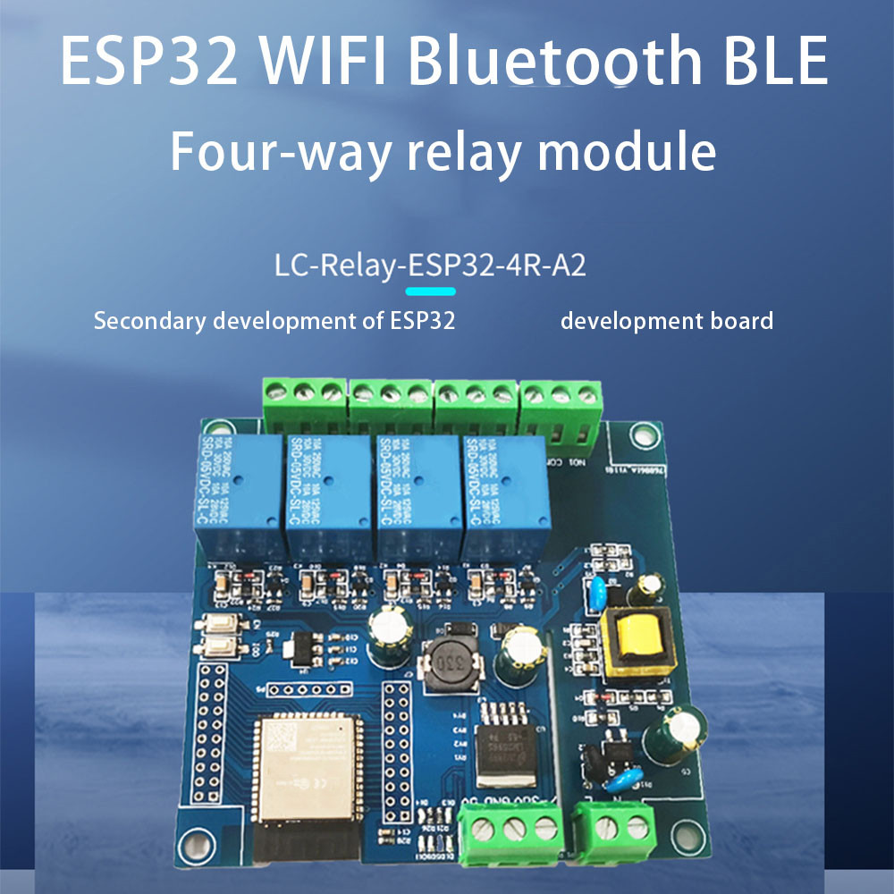 ESP32 RELAY DEVELOPMENT BOARD AC / DC POWER SUPPLY WIFI BLUETOOTH BLE 4 CHANNEL RELAY ESP32 MODULE