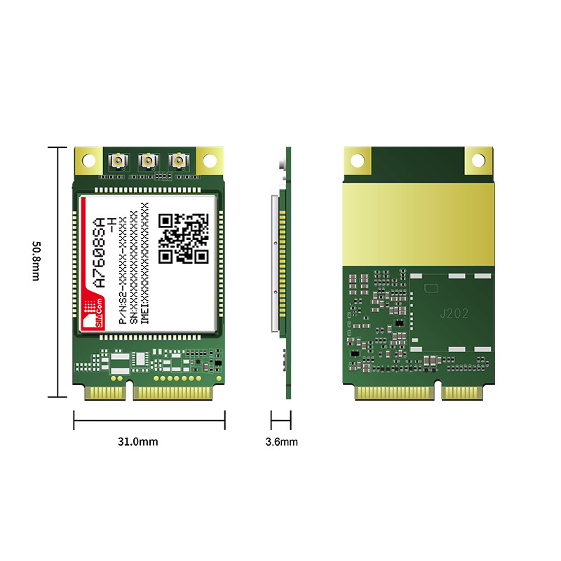 SIMCOM A7608SA-H MINI PCIE LTE CAT 4 MODULE LTE-TDD/LTE-FDD/HSPA+/GSM/GPRS/EDGE FOR SOUTH AMERICA
