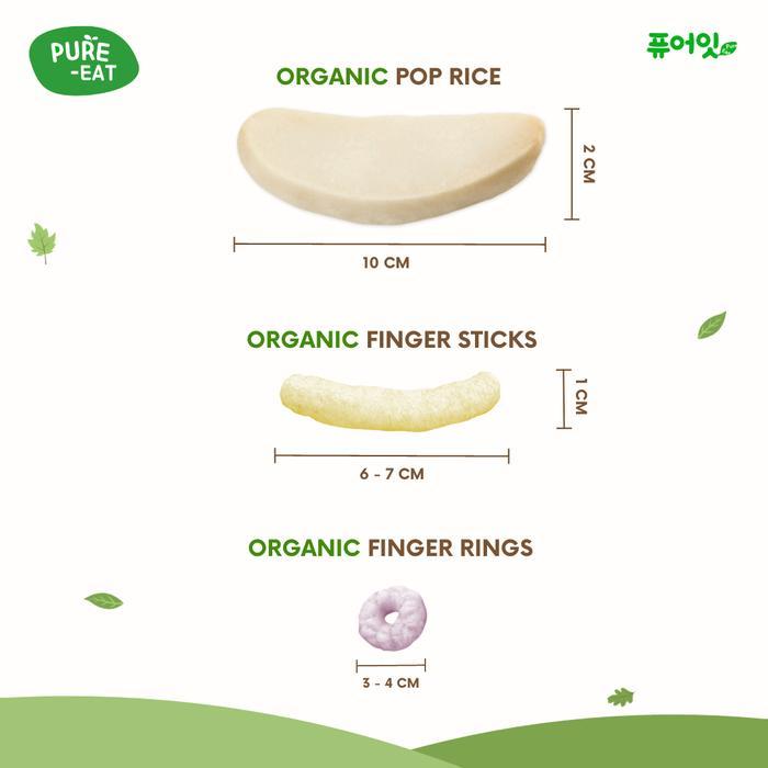 Pure Eat Organic Vegetable Rice Rings - Snack Bayi 8 Bulan (Product of Korea)