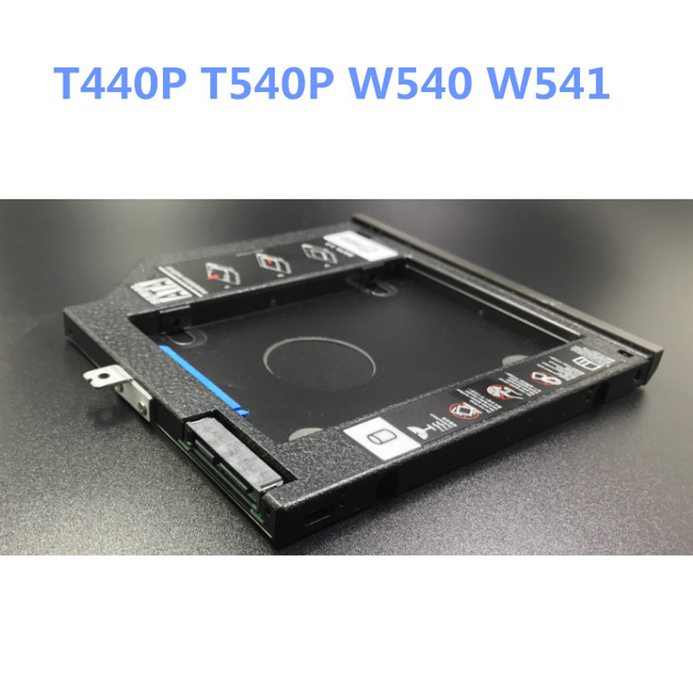 New SATA 2nd Hard Drive HDD SSD caddy tray for Lenovo Thinkpad T440p T540p W540 T540P with Bezel