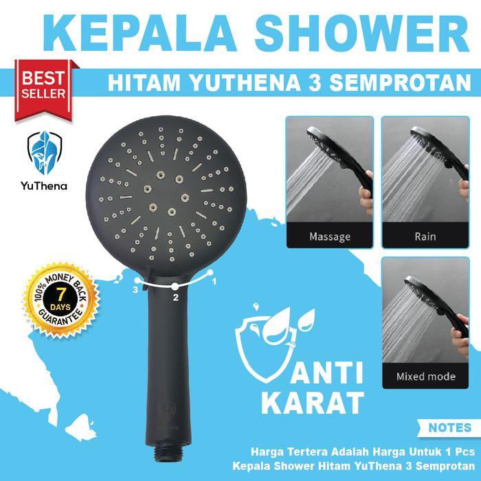 Toto - Kepala Shower Kamar Mandi Shower Mandi Hitam Black Shower Head Yuthena