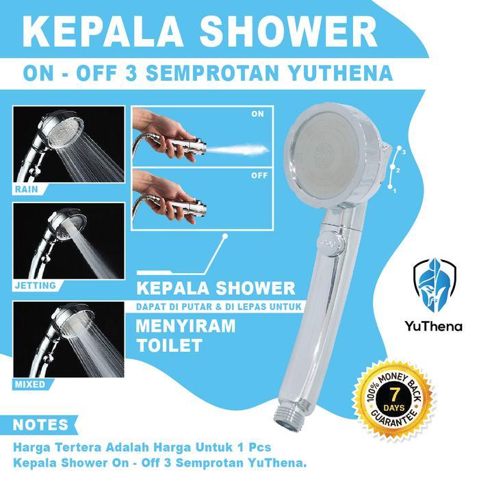 Toto - Kepala Shower Kamar Mandi On Off 3 Semprotan Yuthena