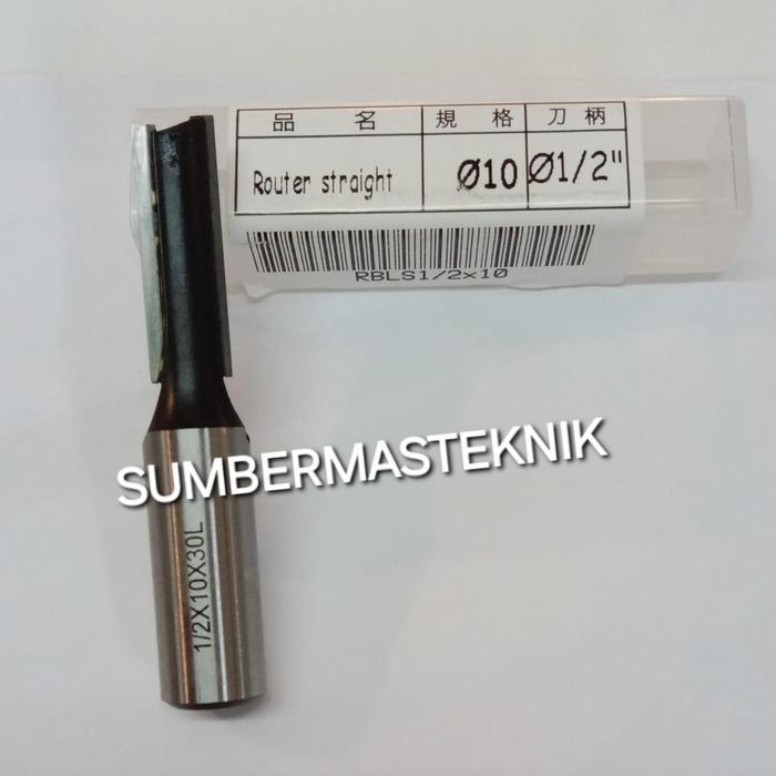 Mata Profil Kayu Lurus Straight Bit 10Mm Mata Router Trimer 1/2"X10Mm Mata Profil 10Mm Bagus