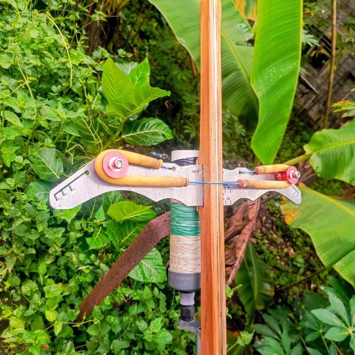 Paser Ikan Model Thailand Unit Kayu Solid Popor Stainless Trigger Sayap Aluminium 6Mm Panjang 50Cm