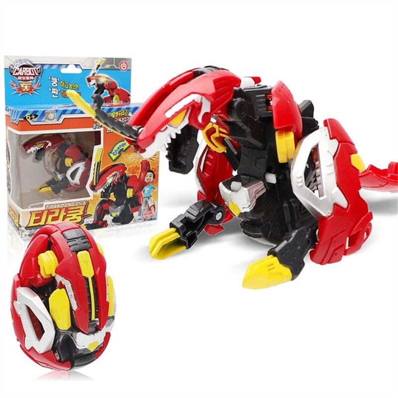 Korea Anime Deformation Robot Hello Carbot Transformation Automatic Transform Dinosaur Egg Model