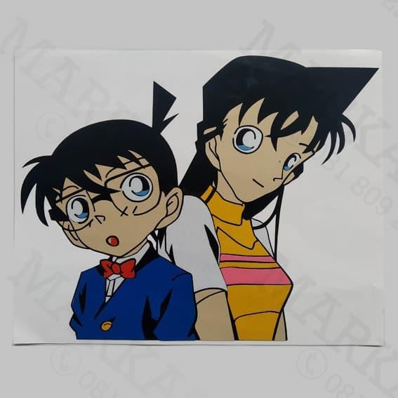 STIKER DETECTIVE CONAN AND RAN MOURI CHARACTER PREMIUM