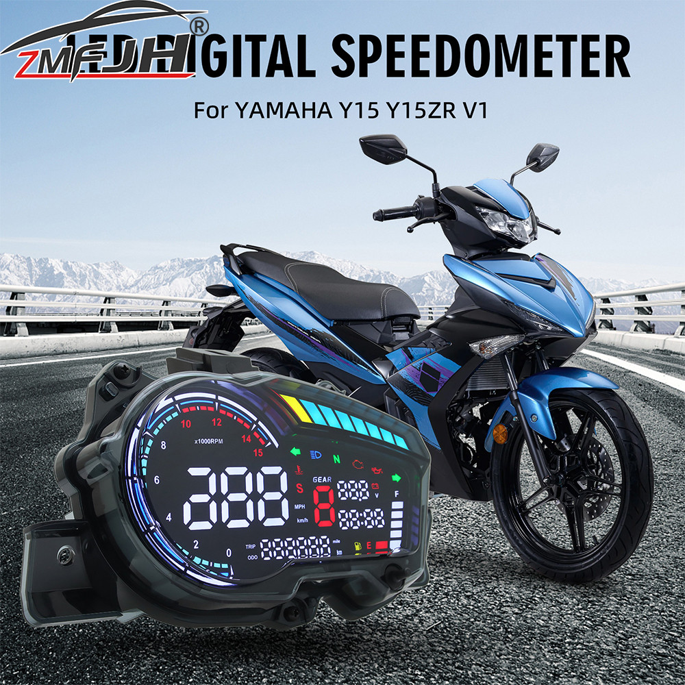 Baru For YAMAHA Y15 Y15ZR V1 Motorcycle LED Speedometer Tachometer Waterproof Dashboard Fuel Gauge V