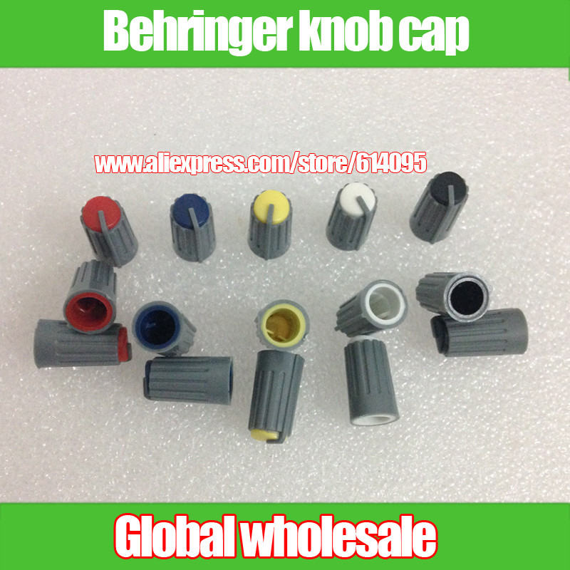 45pcs Behringer mixer Half axle potentiometer knob cap / red yellow blue black white 270 degrees