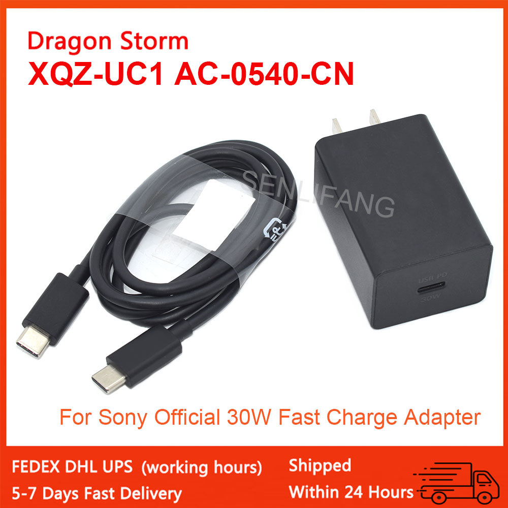 Test OK 30W Fast Charge Adapter XQZ-UC1 AC-0540-CN Type-C Data Cable For Sony XPERIA 1 5 10 ii ili