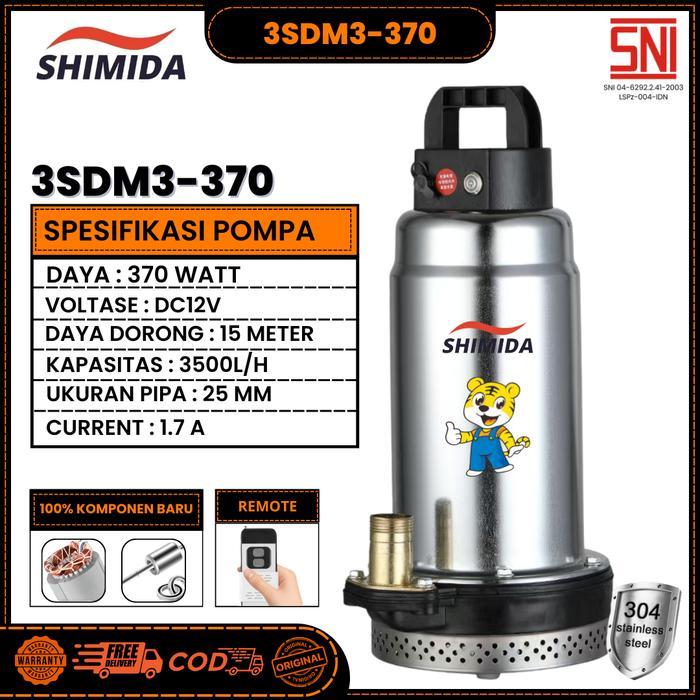 Tsolumy Pompa Celup Baterai Smart & Remote Control Pompa Baterai Tanpa Listrik Pompa Sawah