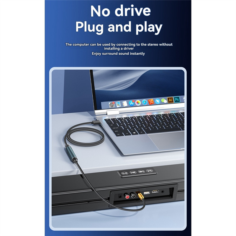 GW-USB To Optical Audio Adapter USB To Optical Cable USB To Optical Audio Converter Cable USB A To