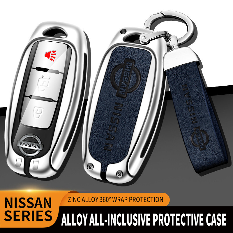 Zinc Alloy Leather Car Key Cover Case Nissan Qashqai Juke X-Trail Patrol Note Leaf Altima Maxima
