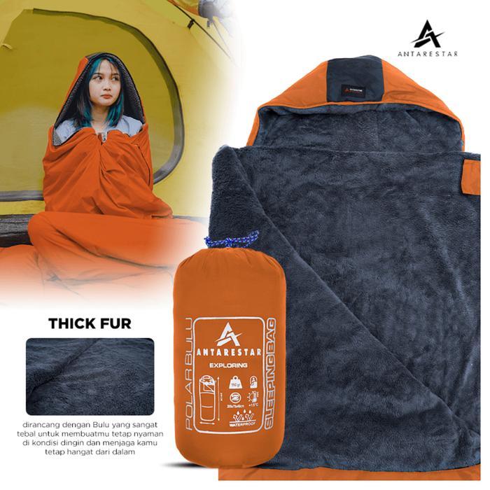 ANTARESTAR Official Paket Hemat Polar Bulu Tidur Camping Free Matras Antarestar Bag Tikar SBP-MTL